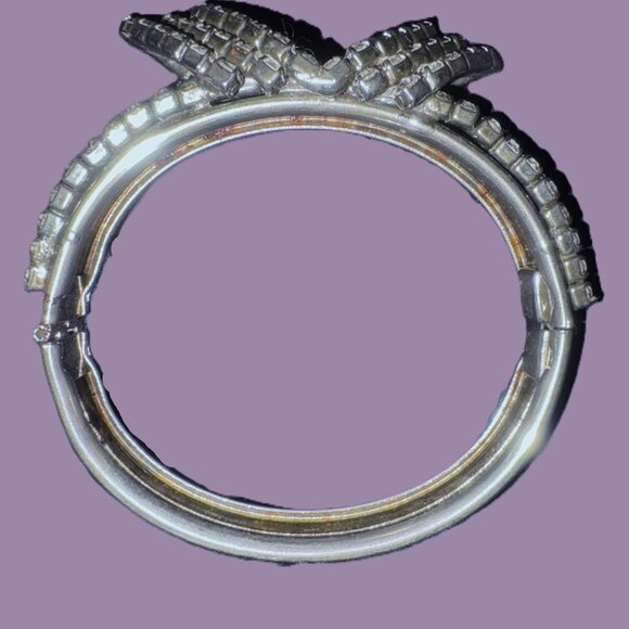 Silver and Rhinestone Bangle Vintage 20's - Picture 7 of 12